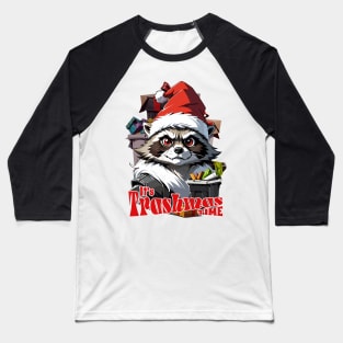 raccoon Christmas Trashmas Baseball T-Shirt